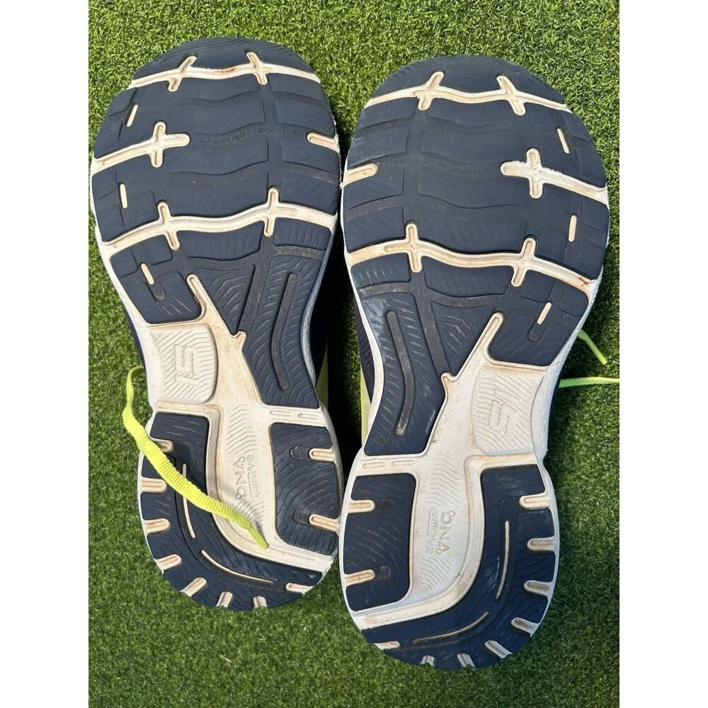 Brooks Ghost 15 Mens Size 11 Wide 2E Running Shoes Navy Neon Arch Support Insole